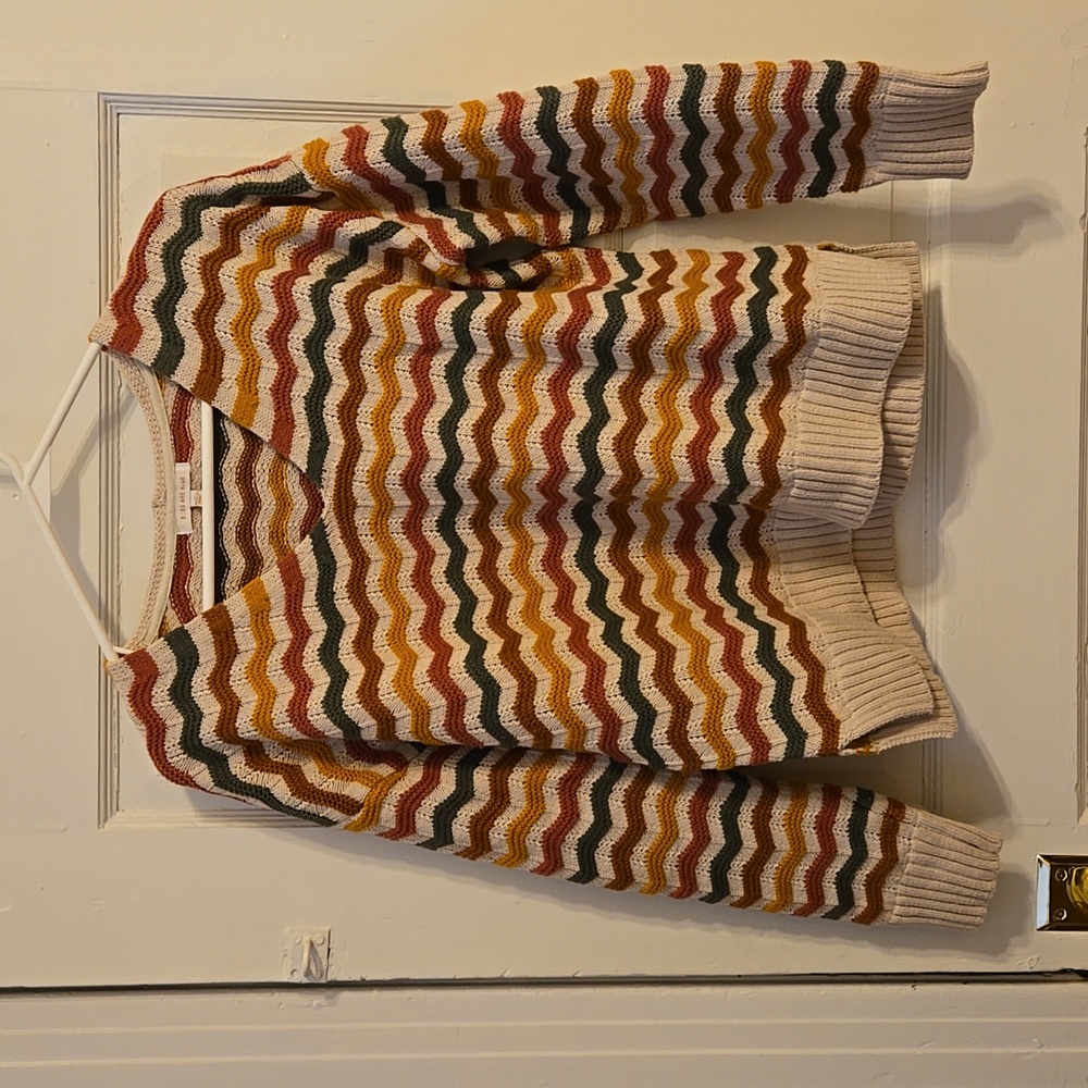 Skies are Blue chevron print sweater